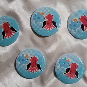 ORV Sunfish & Ugly Squid Holo Button - Kim Dokja Yoo Joonghyuk Omniscient Reader&#39;s Viewpoint