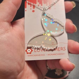 Ghost King Holo Wraith Butterfly Necklace 925 Silver chain