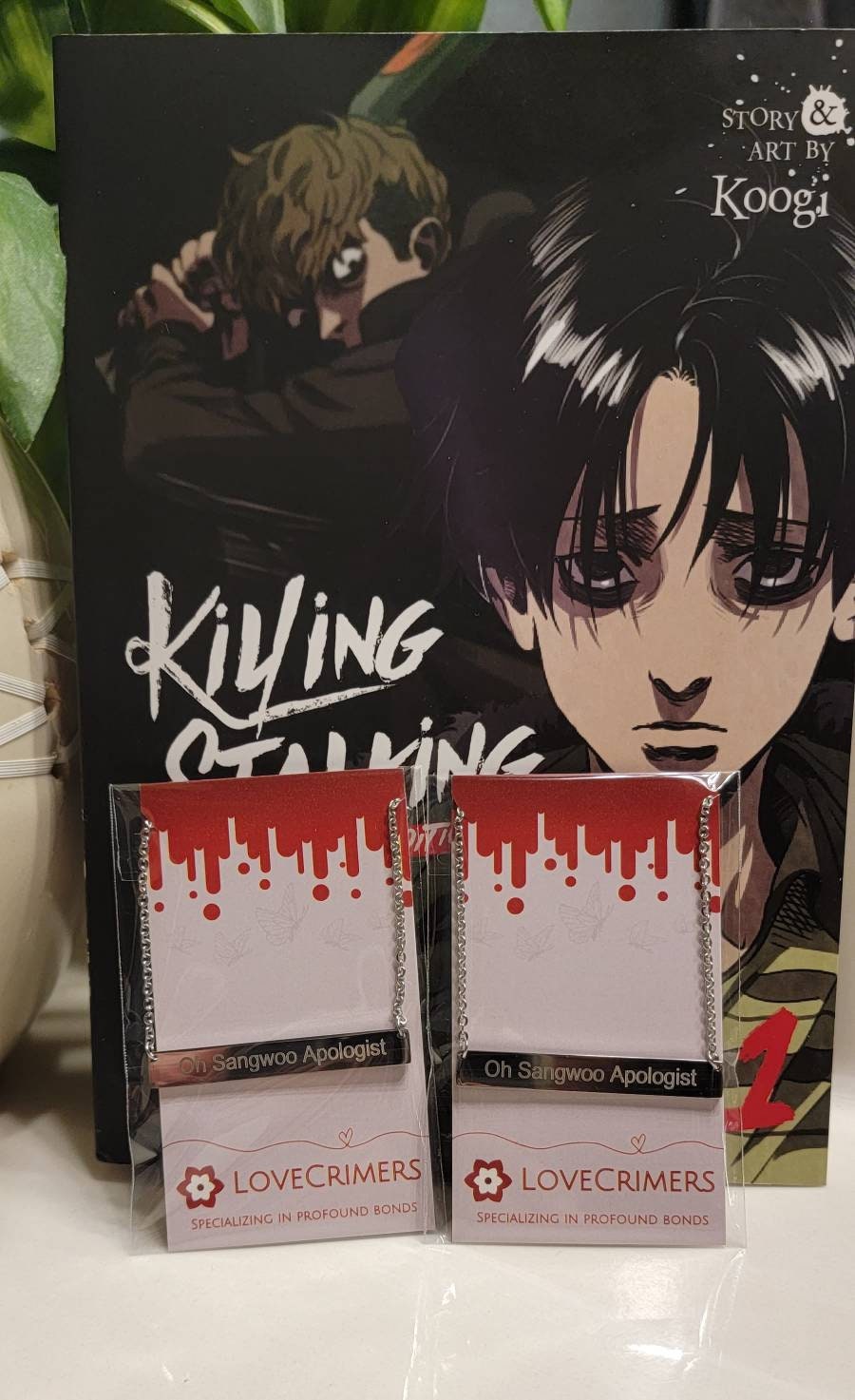 Killing Stalking 3 Inches Card Bookmark Sangwoo Bum Book Clip