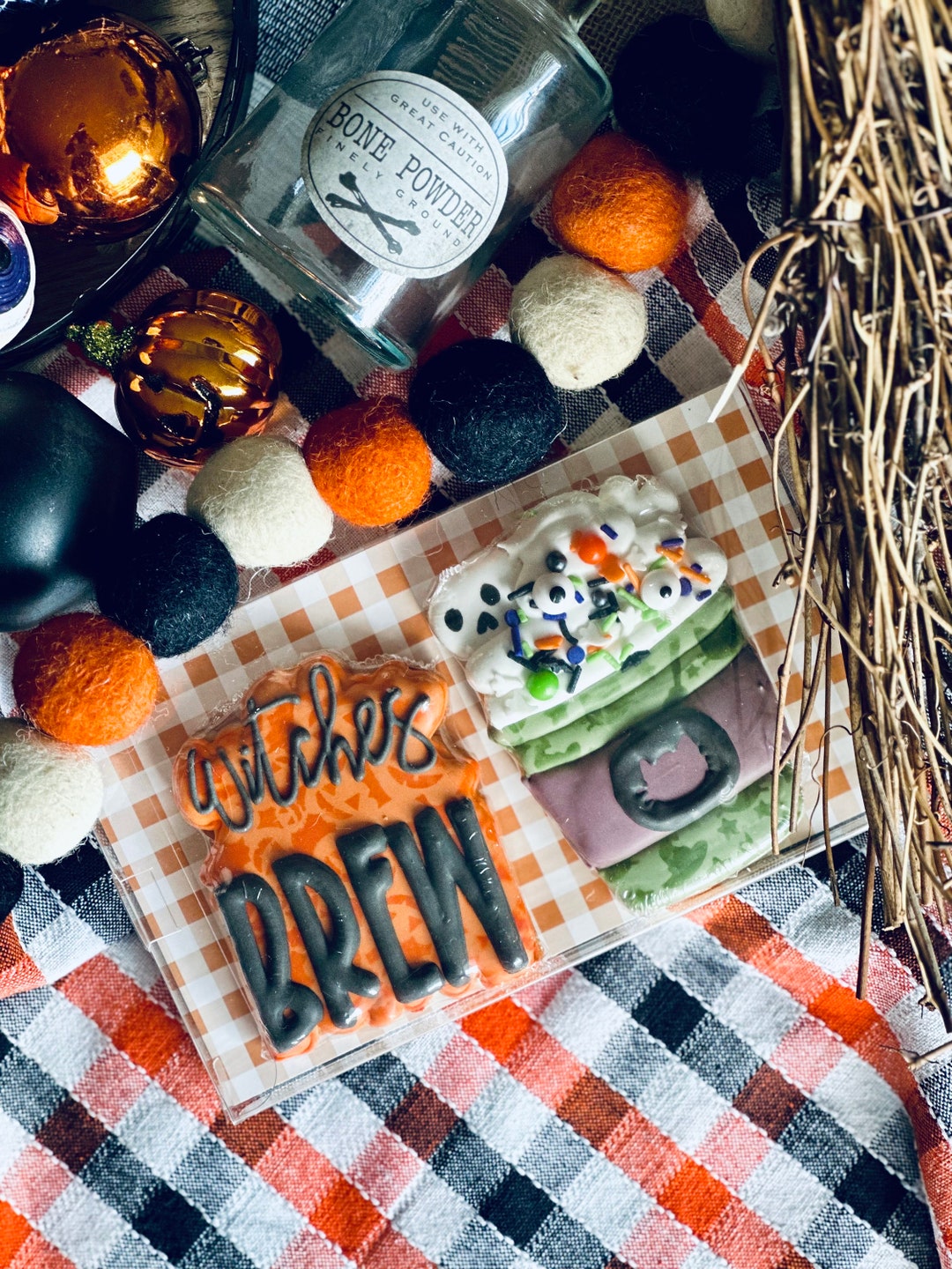 Halloween Witches Brew Cookies Set Halloween Cookie Set Etsy