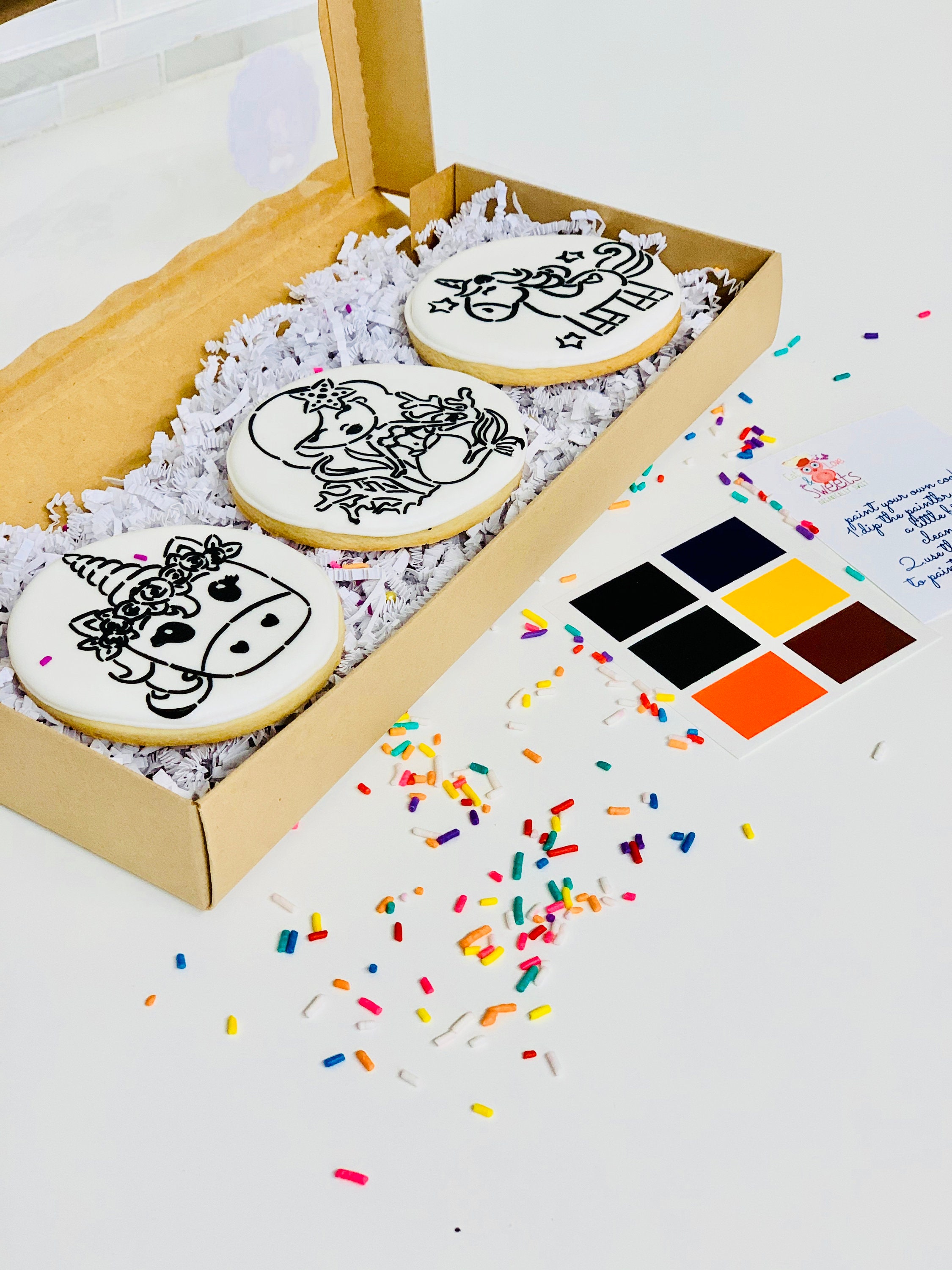 Paint Your Cookie Kit Color Your Cookie Kit Mermaid Etsy