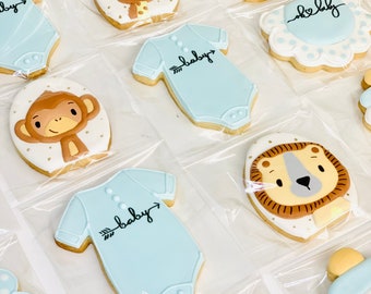 Baby Shower Cookies - Baby Animals Theme Cookies