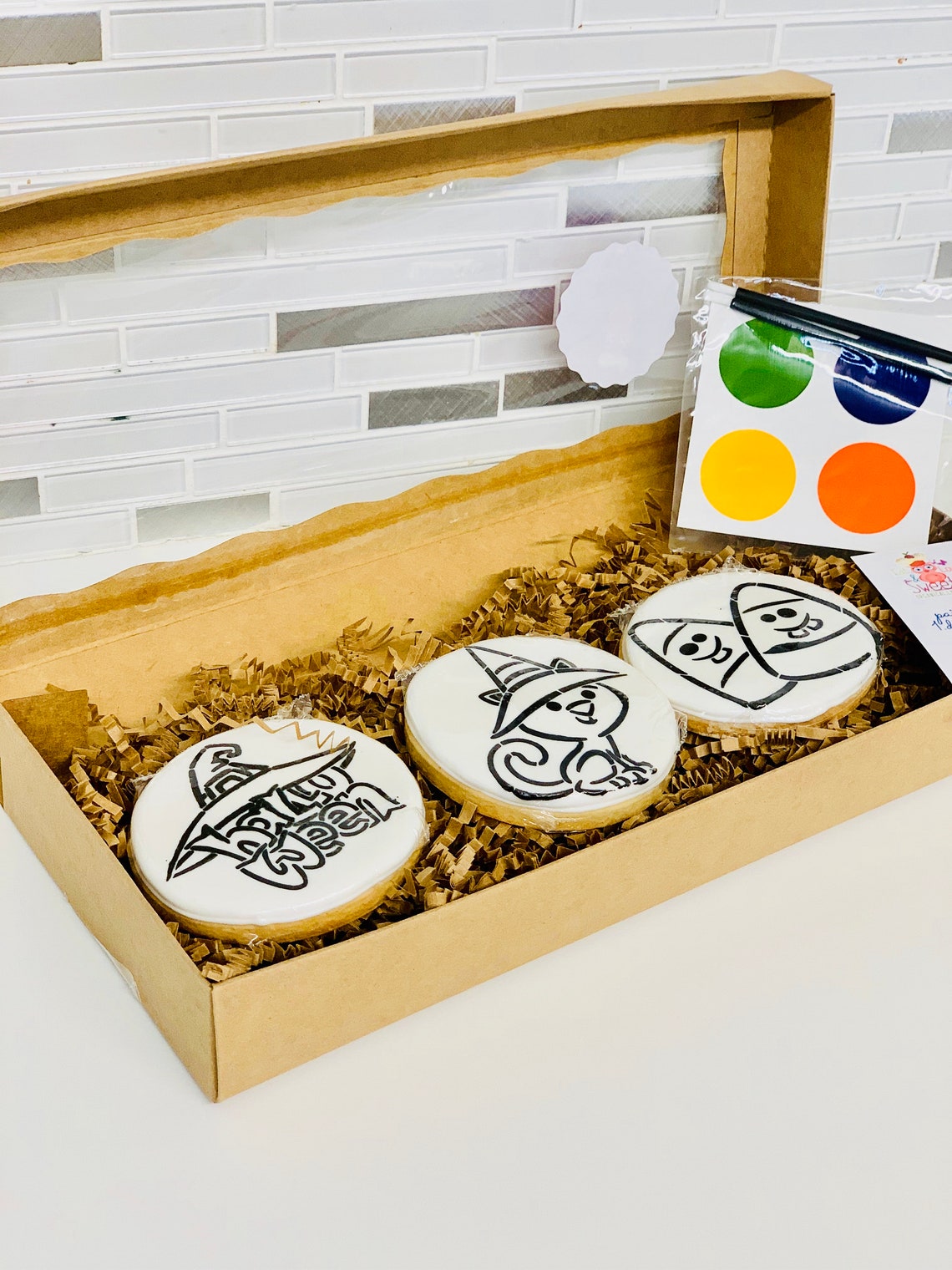 Halloween Paint Your Own Cookie Kit PYO Cookie Kit Kids Etsy