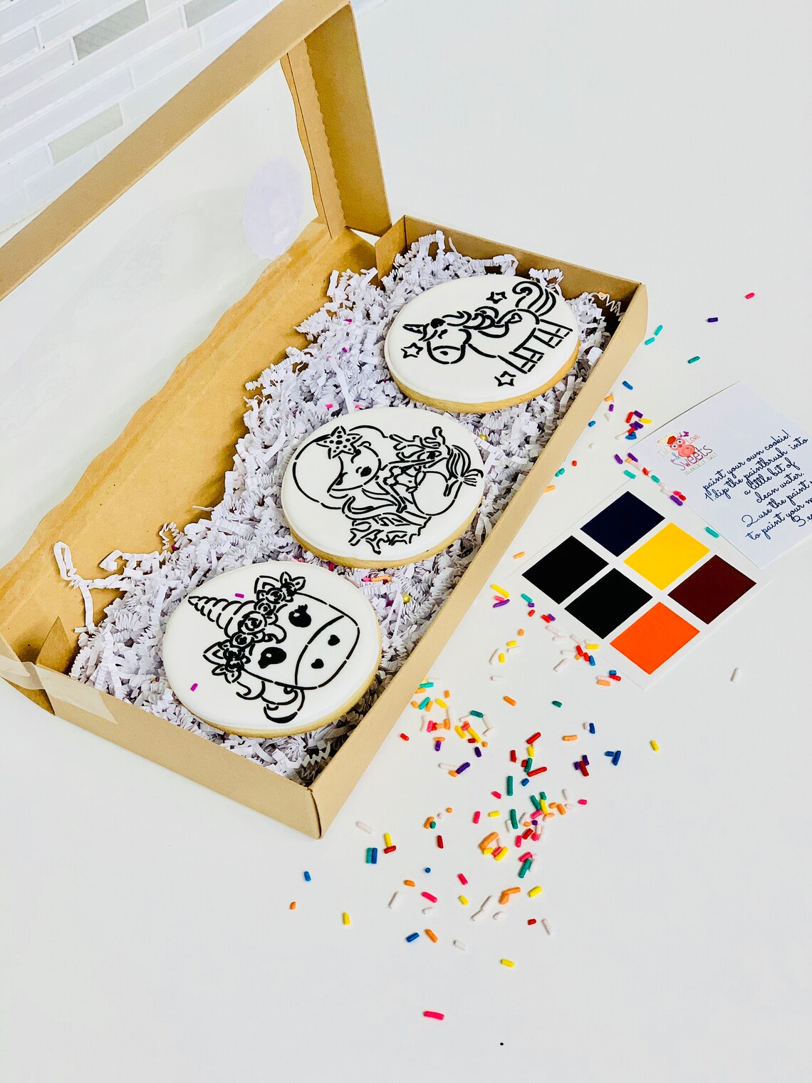 Paint Your Cookie Kit Color Your Cookie Kit Mermaid Etsy