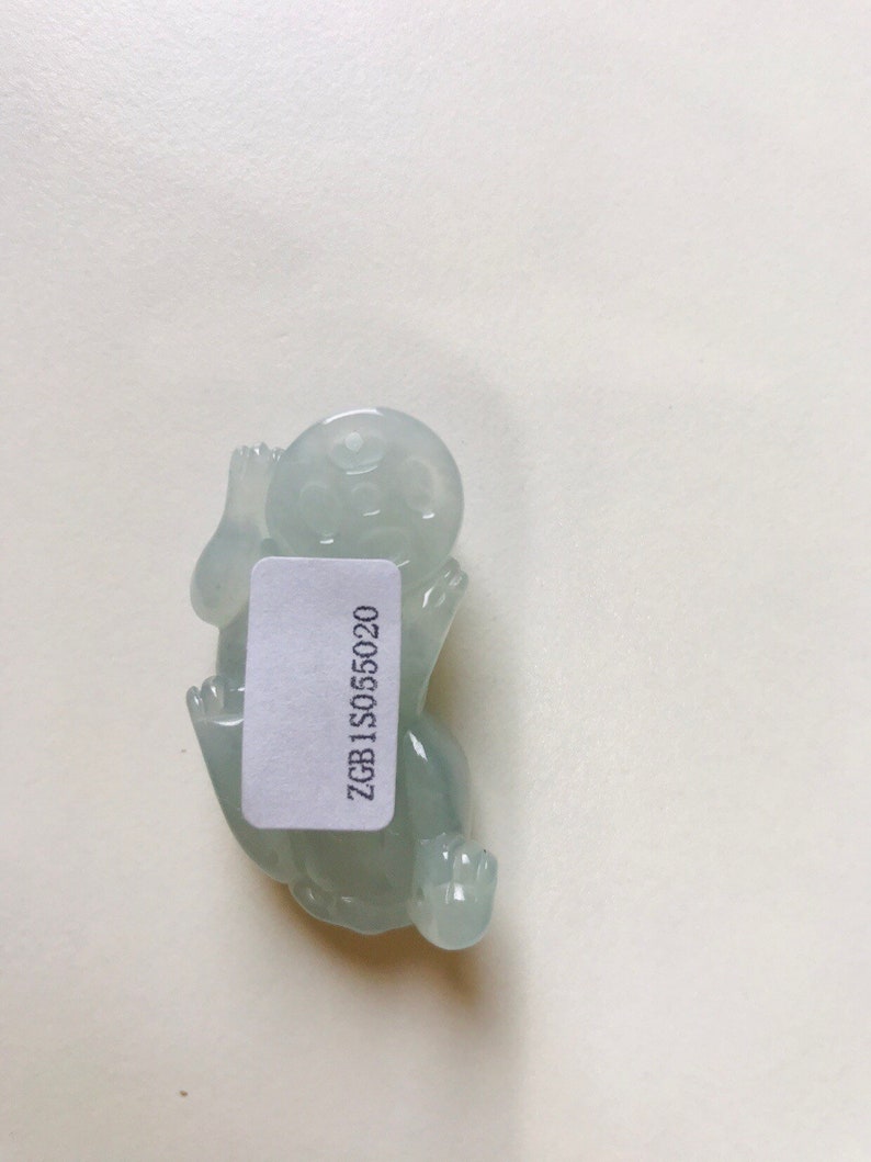 x18mm -Grade A Jadeite H W Jadeite Jade PiXiu Pendant Light Green 33mm x7mm L