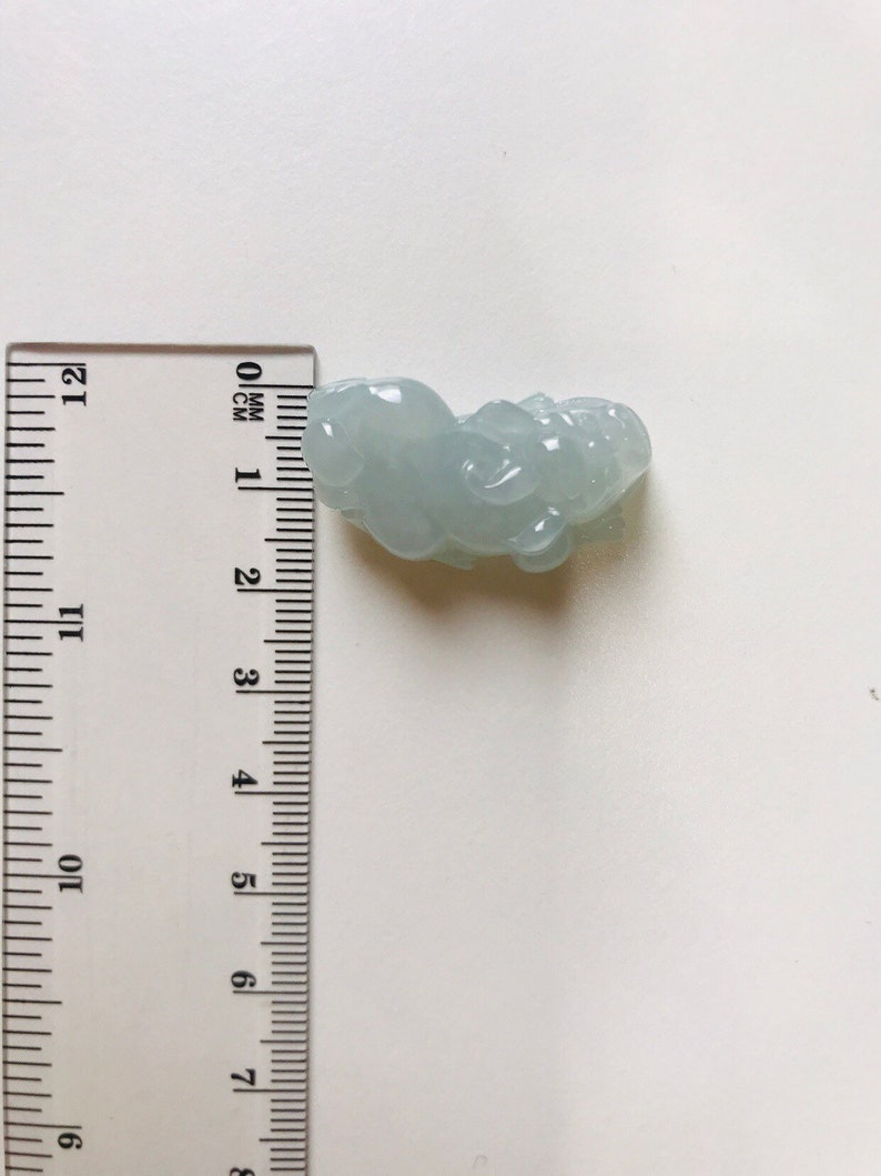 x18mm -Grade A Jadeite H W Jadeite Jade PiXiu Pendant Light Green 33mm x7mm L