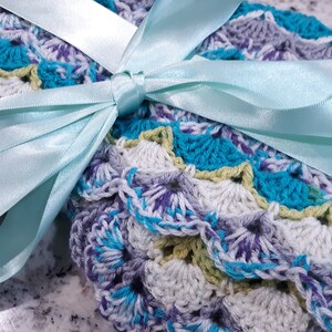 READY TO SHIP Crochet baby blanket gift, nap, gender neutral, security blanket, stroller blanket, toddler swaddler blanket square
