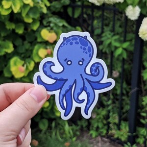 Octopus Vinyl Sticker | Waterproof & Durable | Cute Sea Creature Animal Sticker