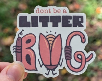 Adhesivo de vinilo para insectos contaminantes / Calcomanía ambiental impermeable