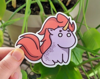 Adhesivo de vinilo de unicornio mágico / Calcomanía mate impermeable