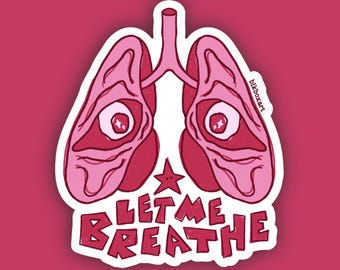 Vinilo adhesivo anatómico de pulmones / Acabado mate impermeable