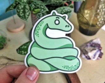 Adhesivo de vinilo con forma de serpiente, resistente al agua y duradero, bonito adhesivo de reptil