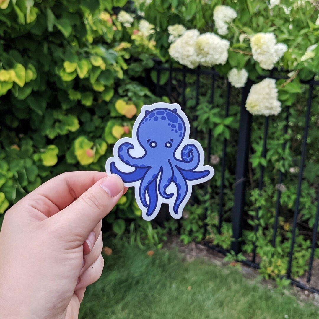 Octopus Vinyl Sticker | Waterproof & Durable | Cute Sea Creature Animal ...