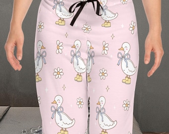Silly Goose Loungewear, Cute Goose Sleep Bottoms, Cozy Cottagecore Aesthetic, Viral Comfy Gift, Kawaii Goose Lounge Pants, Cozy Gift for Her