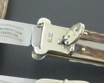 Vintage Hubertus Germany NRA Lever Lock Hand Crafted Knife
