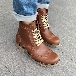 Womens wingtip boots online