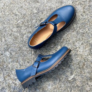 Navy blue mary janes women's shoes Clearance