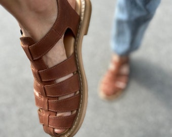 LELEBEAR Sursell Woman's Comfy Orthotic Sandals, Palestine