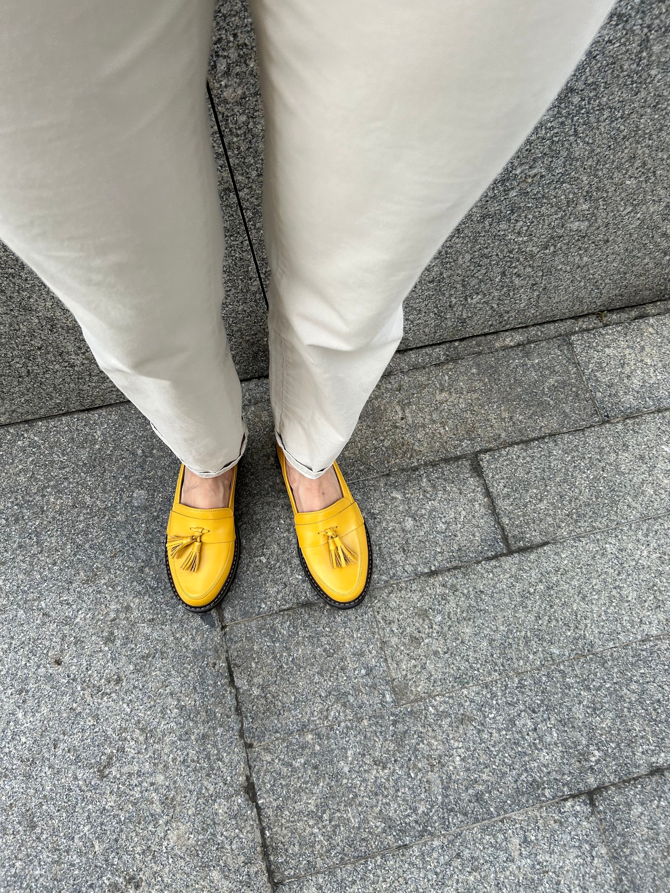 Women Yellow Loafer With Tassels, Yellow Loafers - Etsy