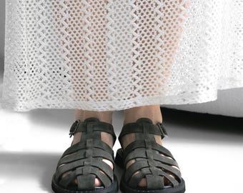 Olive Green Suede Fisherman Sandals: Women's Leather Buckle Shoes