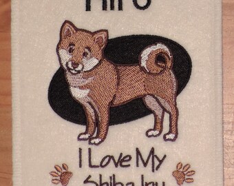 I love my Shiba Inu, Filzmappe für den Hunde Impfpass, für Hundesport, Testatheft, Obedience, Größe A6_A5_A4, viele Farben / Ausführungen