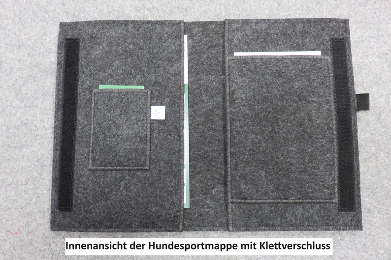 Dackel mit Krone, Filzmappe für den Hunde Impfpass, für Hundesport, Testatheft, Rally Obedience, Größe A6_A5_A4, viele Farben / Ausführungen Bild 7