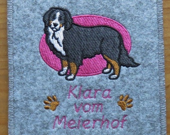 I love my Berner Sennenhund, Filzmappe für den Hunde Impfpass, für Hundesport, Testatheft, Obedience, Größe A6_A5_A4, viele Ausführungen