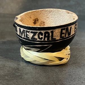 Zapotec Carved Gourd Jícara with Toad - Oaxaca Mezcal En el Agua de los Sapos Copita  - Mexican Mixtec Mescalero