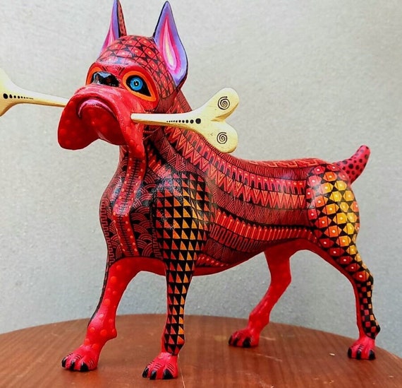Zapotec Alebrije Boxer Dog: Signed Oaxacan Folk Art - Etsy