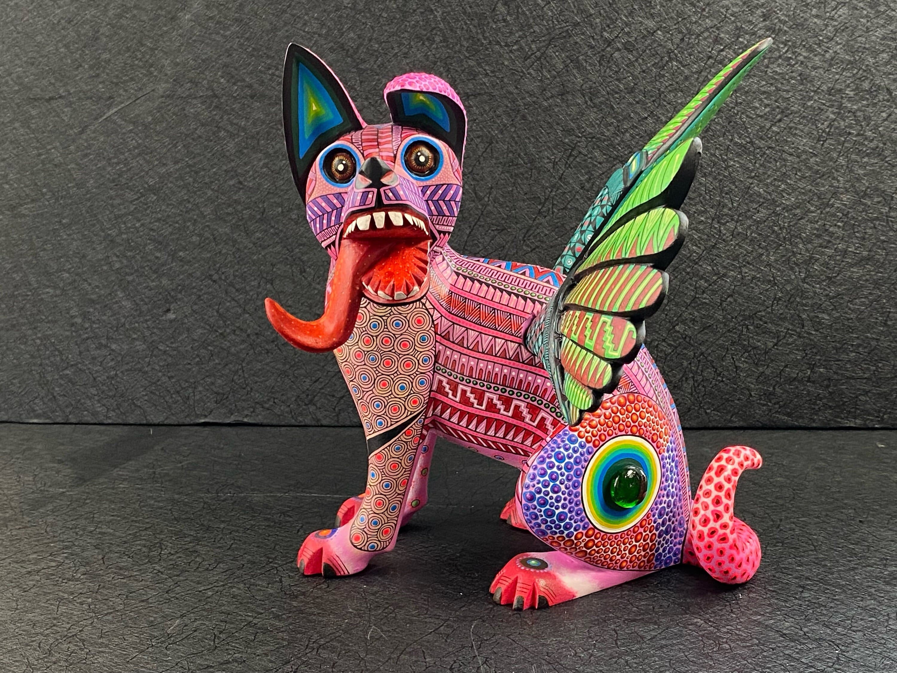 MYLORO VELLOCET アートピース Zapotec Xoloitzcuintli Alebrije by Jesus Morales - Winged