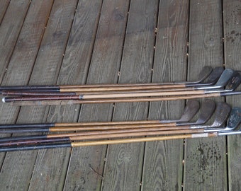 10 Antique Vintage 1920's Hickory Shaft Clubs FREE UPS Ground Shipping Continental US Only