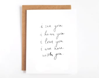 I see you, I hear you, I love you Card - POC Solidarity Card, POC Support Card