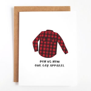 Don We Now Unsere Gay Apparel Weihnachtskarte - Süße LGBT-Weihnachtskarten, Queer-Weihnachtskarten, Süße Schwule Weihnachtskarten, Lesbische Weihnachtskarte