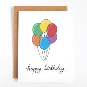 Alles Gute zum Geburtstag Regenbogen Ballons - Niedliche LGBTQ Geburtstagskarten, Gay Geburtstagskarten