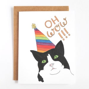Cartões de aniversário fofos de gatos, cartões de aniversário LGBT - Nossa, é seu aniversário!