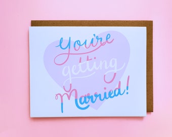You're Getting Married Trans Wedding Card - Cute Trans Engagement Cards, Queer Engagement Cards, Trans Wedding Cards, Gay Wedding Cards