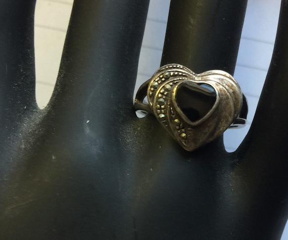 Onyx & Sterling Silver Ring