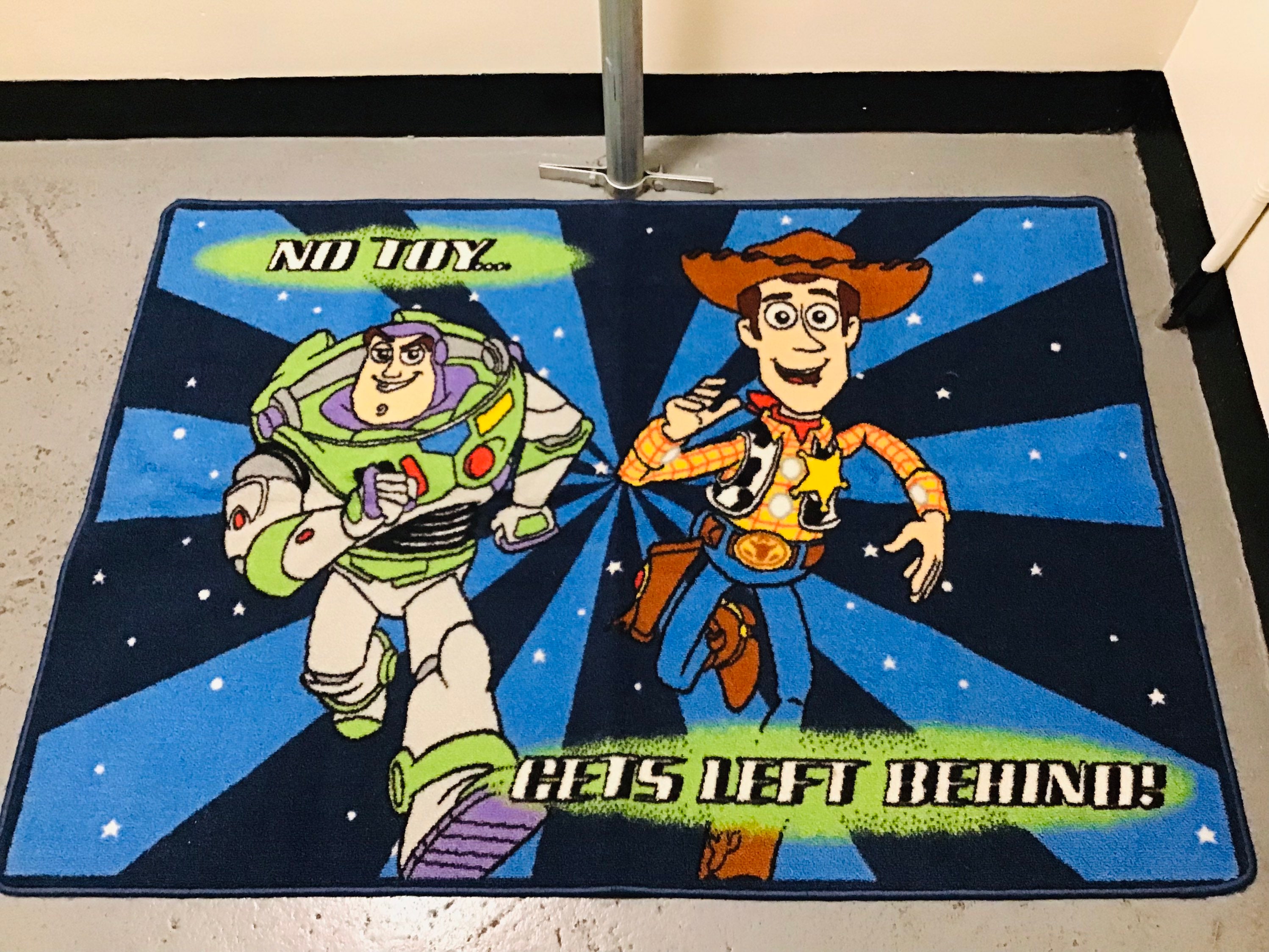 Disney Pixar 56”x 39.5” Toy Story Woody Buzz Lightyear No Toy Left 