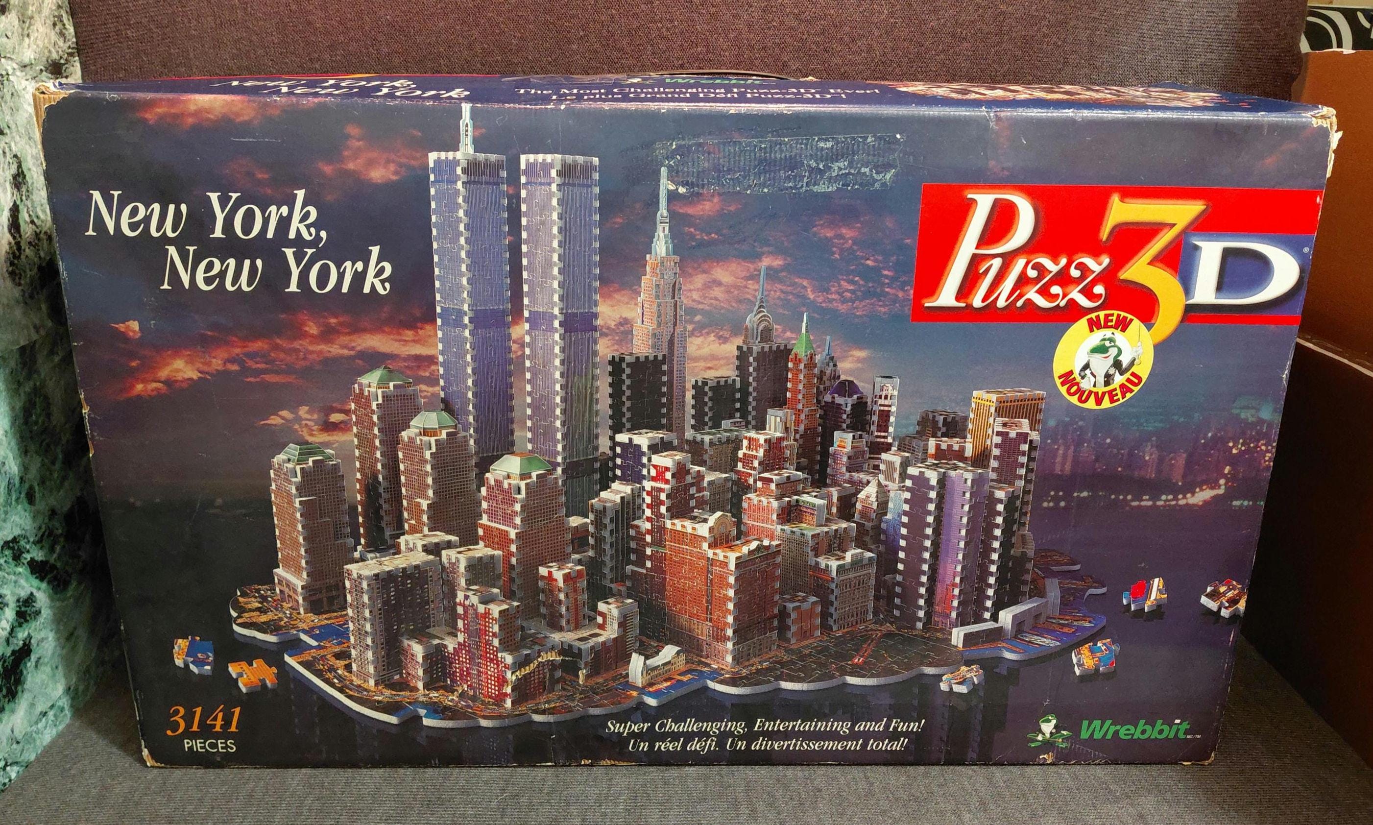 Vintage 1997 Wrebbit Puzz 3D New York New York 3141 Pieces Puzzle