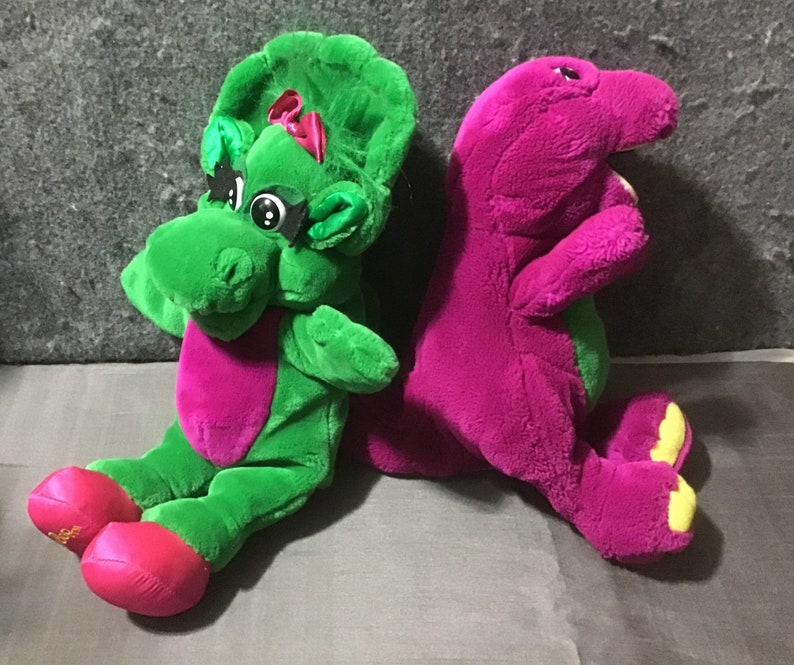 Dakin 90s Barney 13 & Baby Bop Hand Puppet 12 Stuffed | Etsy