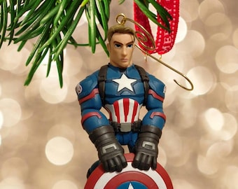 Disney Infinity CAPTAIN AMERICA Action Figure Custom Holiday Ornament