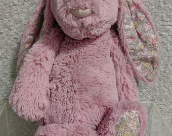 Jellycat London 12" Blossom Tessa Bunny Medium Pink Floral Retired Plush