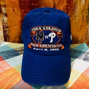 New York Mets vs Phillies Shea Stadium Final Opening Day Adjustable Baseball Cap