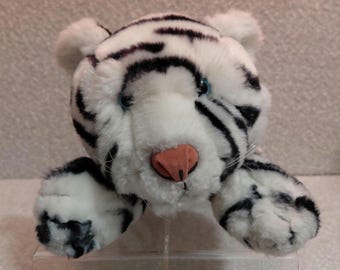 Vintage 2000 Commonwealth Animal Alley Toys R Us  White Siberian Tiger Plush