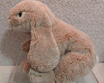 Vintage Animal Alley Toys R Us Beige Tan Bunny Rabbit Weighted Stuffed Plush