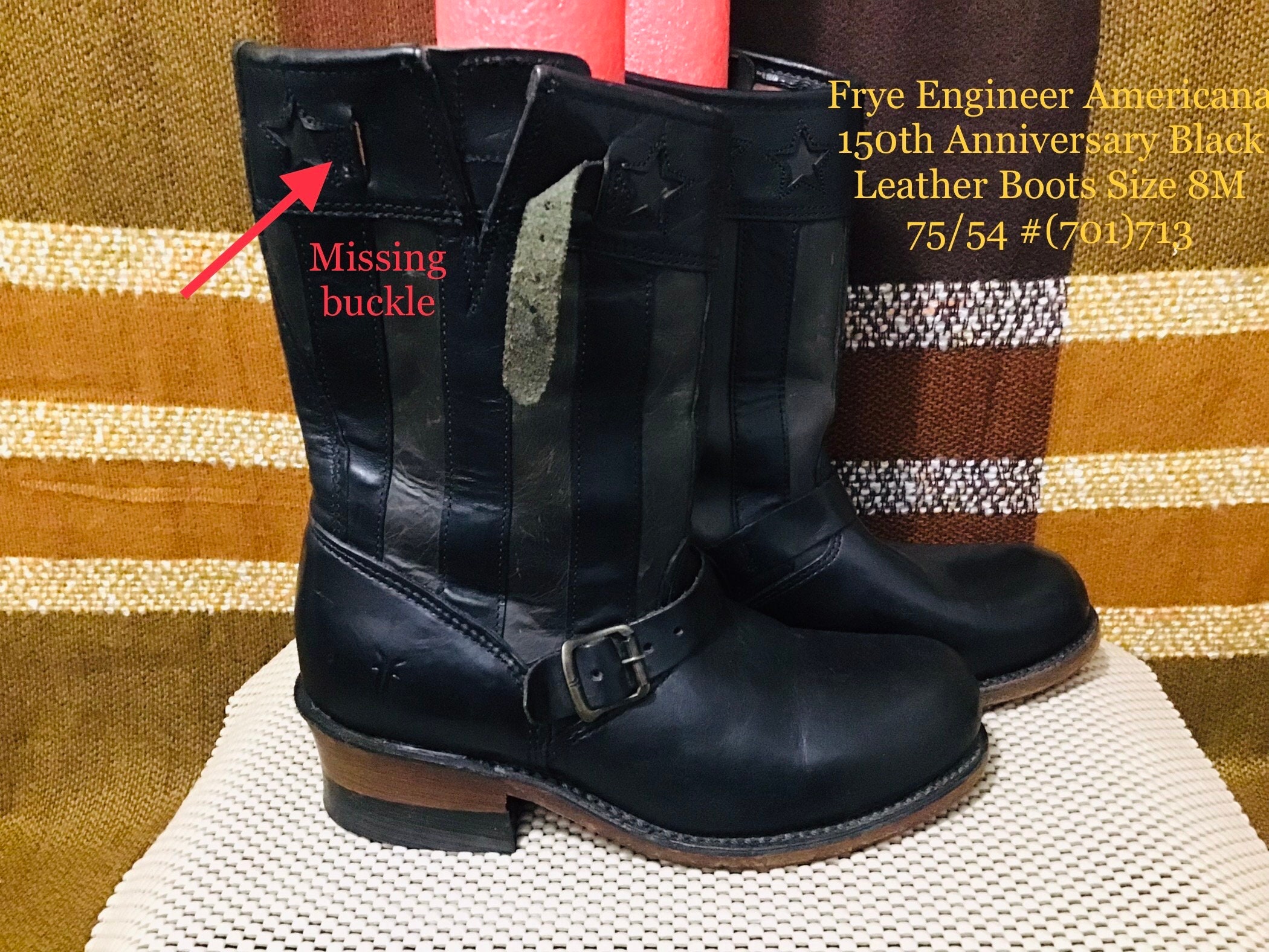 FRYE Boots USA 150th Anniversary Engineer Size US 8M FRYE Boots USA 150th Anniversary Engineer Size US 8M