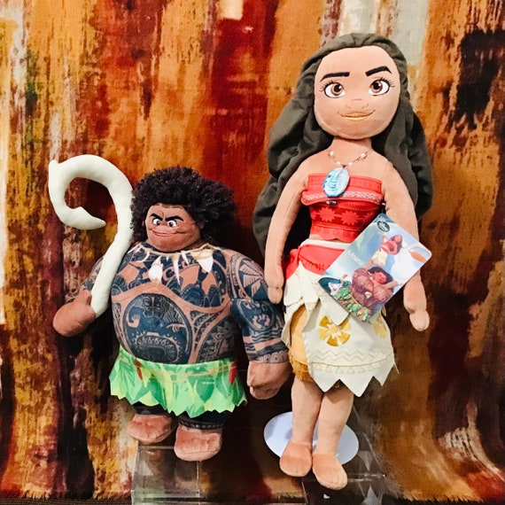 4 X Disney Moana Movie Characters Plush 1 X Jakks Mauis Magical Fish Hook  Lot -  Canada