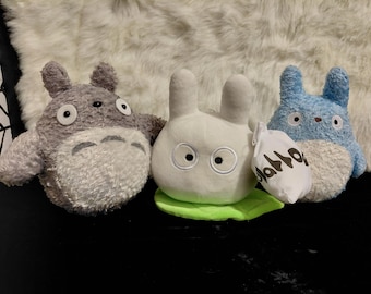 Lote de 3 peluches de Mi Vecino Totoro de Ghibli, Sun Arrow Gund Studio, de 19 a 21 cm