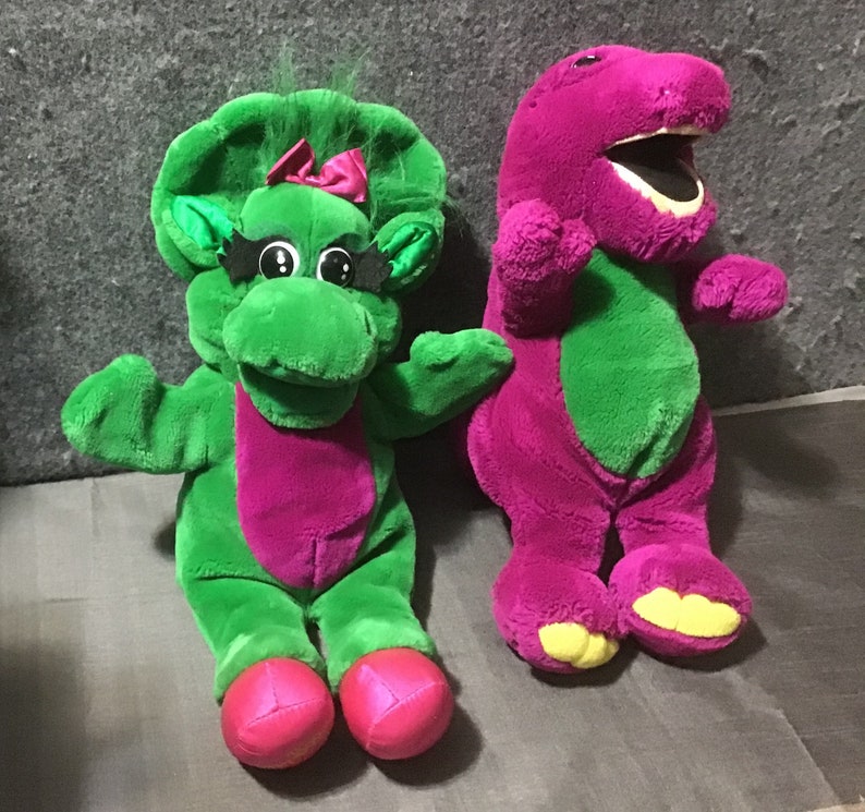 Dakin 90s Barney 13 & Baby Bop Hand Puppet 12 Stuffed | Etsy