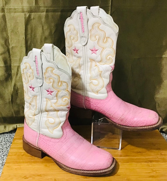 Stetson Pink + Cream Women’s Cowboy Size US 5.5 Bo